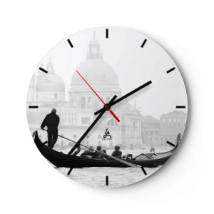 Wall clock - Clock on glass - Journey to the Origin of Beauty - 40x40 cm