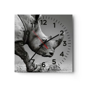 Wall clock - Clock on glass - Uncontrolled Power - 30x30 cm