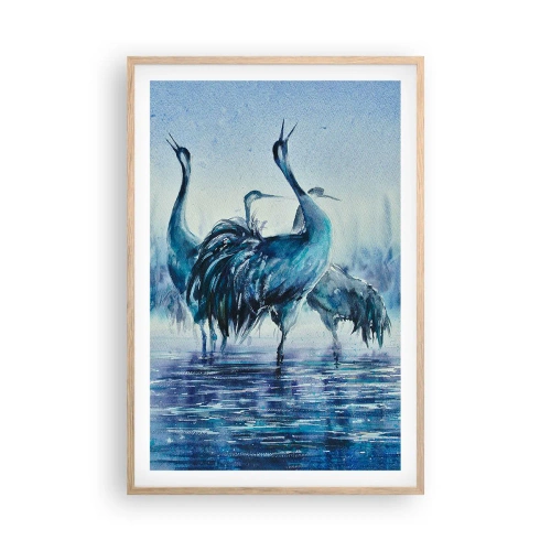 Poster in light oak frame - Morning Encounter - 61x91 cm