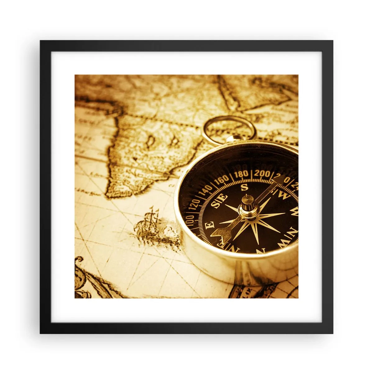 Poster in black frame - East or West? - 40x40 cm