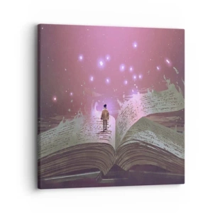 Canvas picture - Invitation to Another World -Read It! - 30x30 cm