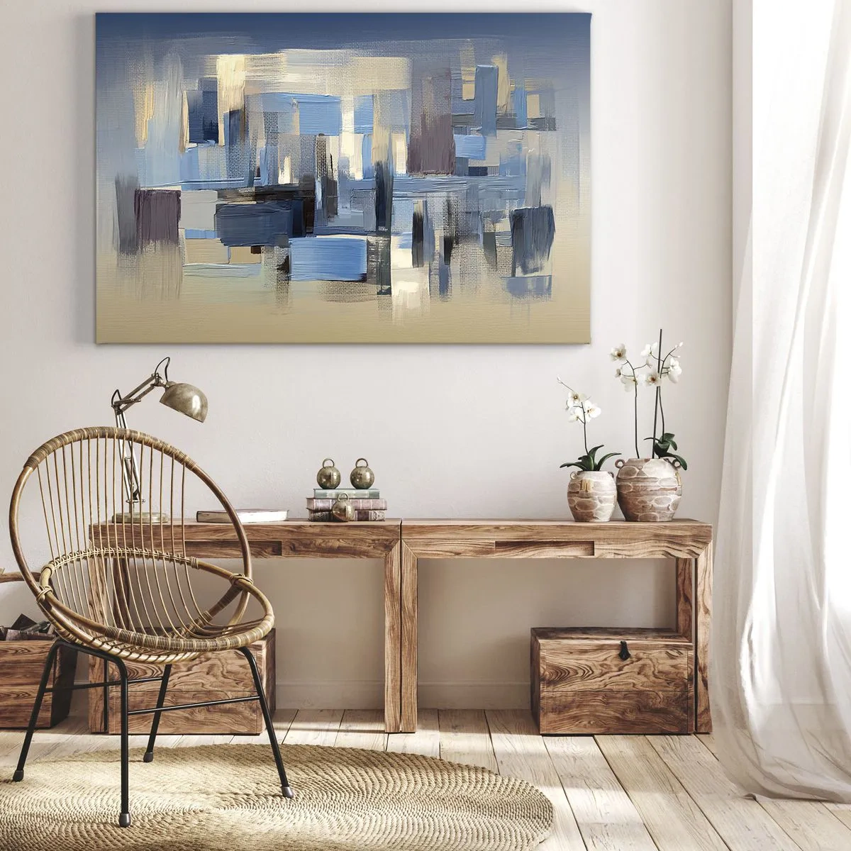 Canvas picture - Blue Construction - 100x70 cm