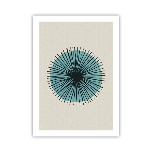 Poster - Rays on Blue - 50x70 cm