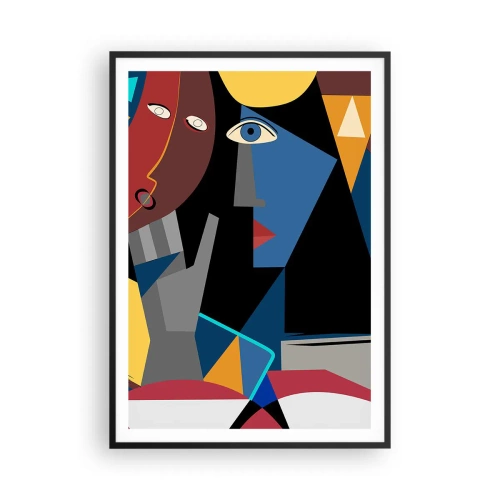 Poster in black frame - Conversation of Cubists - 70x100 cm