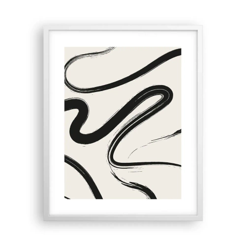 Poster in white frmae - Black and White Fancy - 40x50 cm