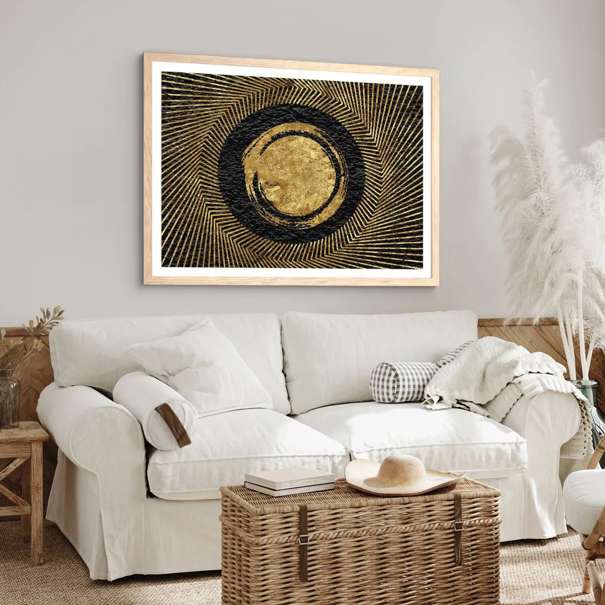 Poster in light oak frame - Composition Glamour - 50x40 cm