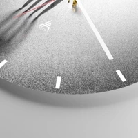 Clock face with lines