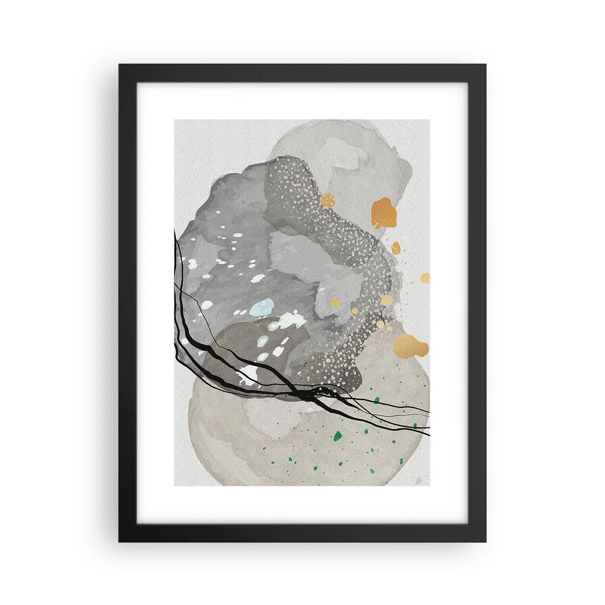 Poster in black frame - Organic Composition - 30x40 cm