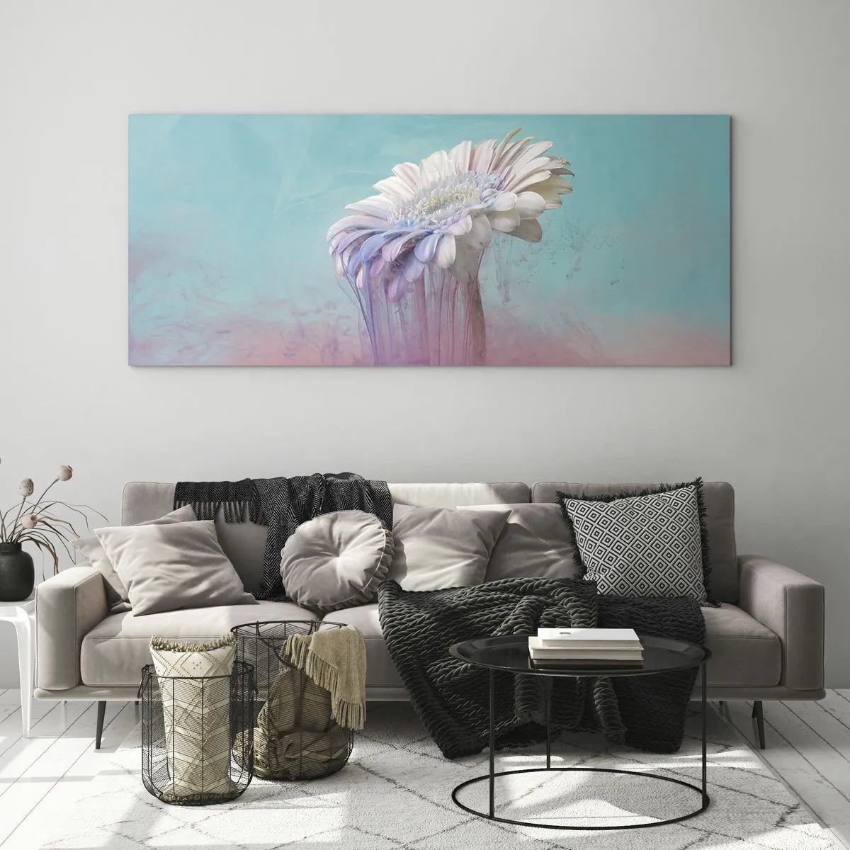 Glass picture - Afterlife of Flowers - 140x50 cm