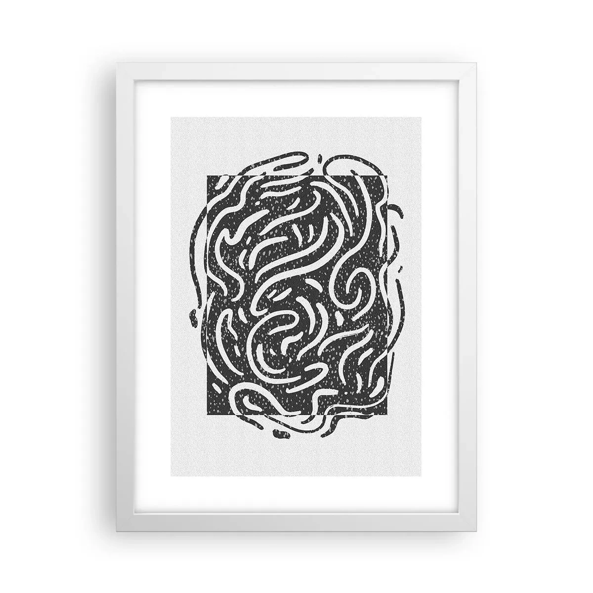 Poster in white frmae - Abstract: Dance of Joy - 30x40 cm