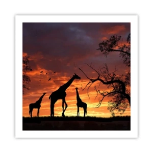 Poster - Small Dinner among Close Ones - 60x60 cm