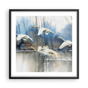 Poster in black frame - Like in a Fairy Tale about Wild Swans - 50x50 cm