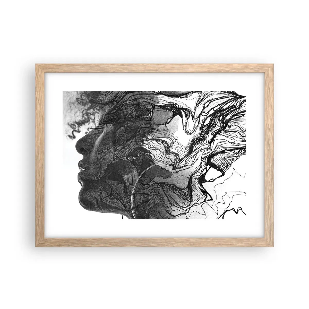 Poster in light oak frame - Wrapped up in Dreams - 40x30 cm