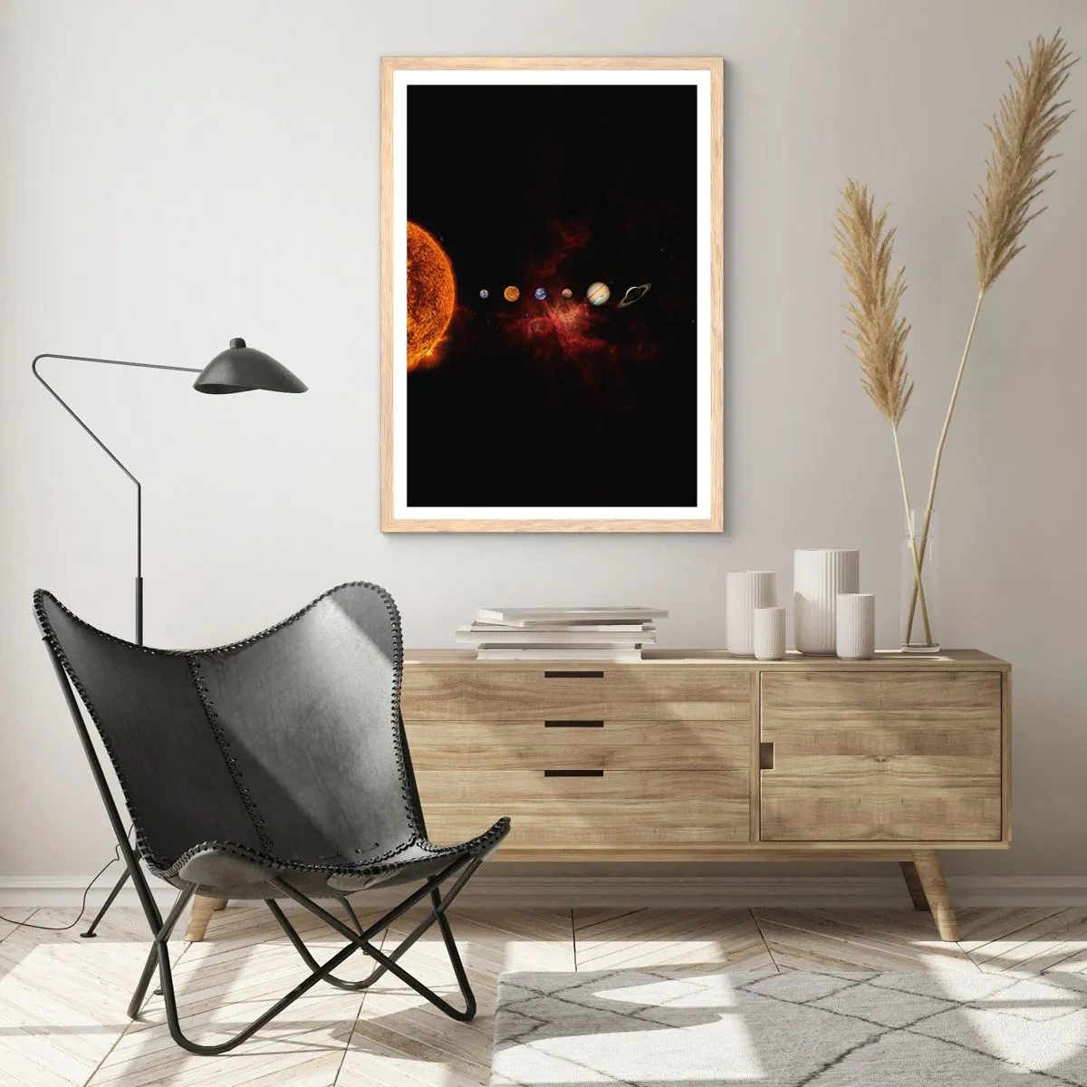 Poster in light oak frame - Our Neighbourhood - 61x91 cm