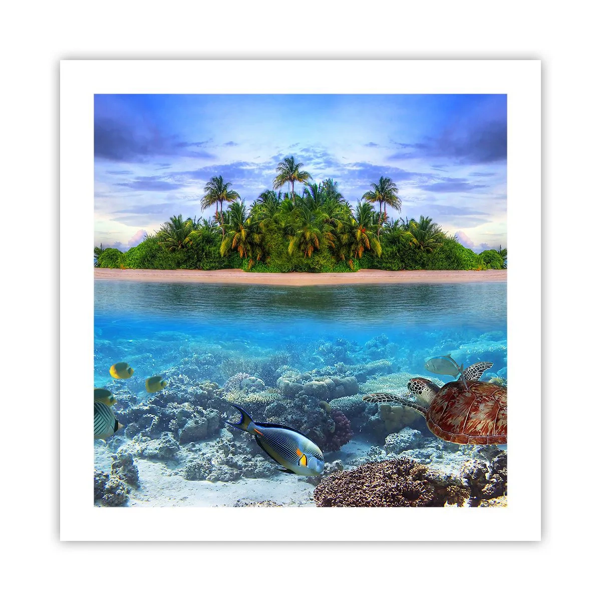 Poster - Heavenly Island Invites You - 50x50 cm