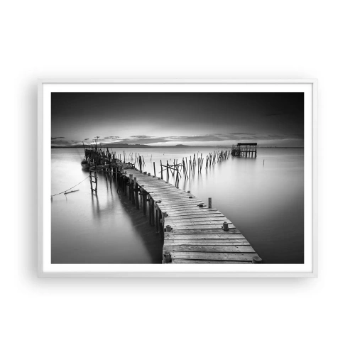 Poster in white frmae - Peace of a Forgotten Shore - 100x70 cm