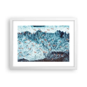Poster in white frmae - Seaside Parade - 40x30 cm