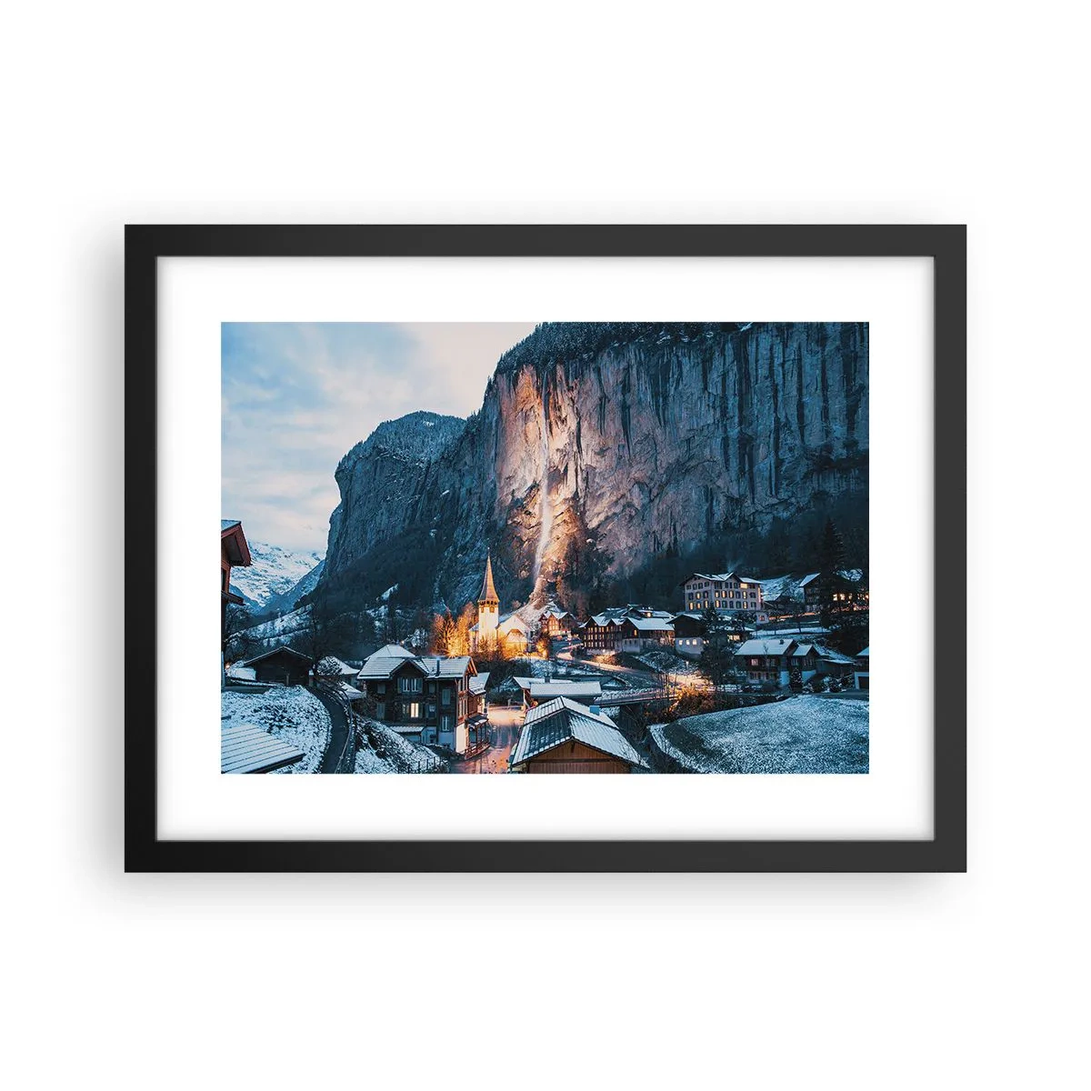 Poster in black frame - Sparkling Winter Spirit - 40x30 cm