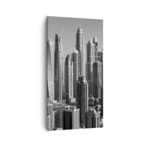 Canvas picture - City over a Desert - 55x100 cm