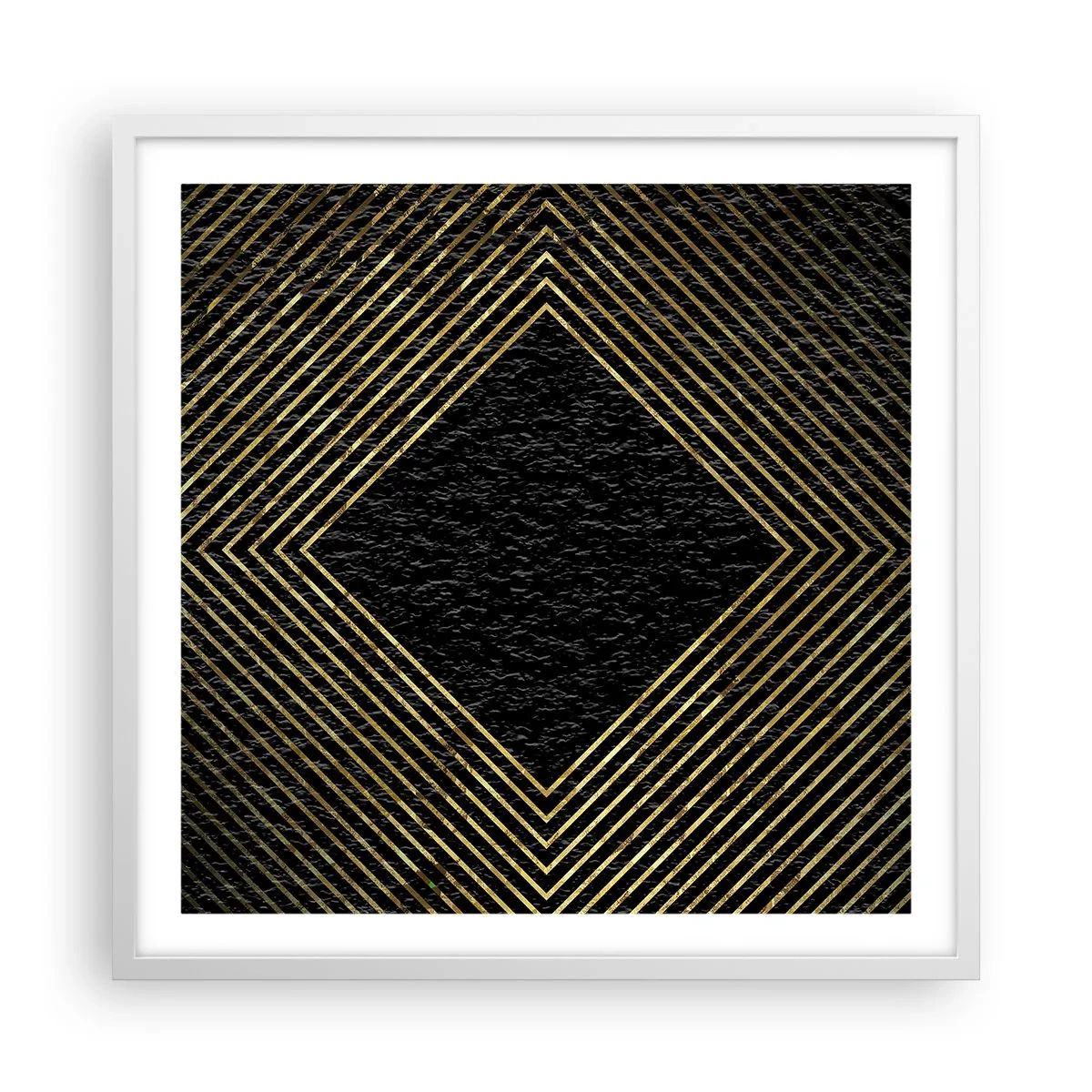 Poster in white frmae - Geometry Glamour Style - 60x60 cm