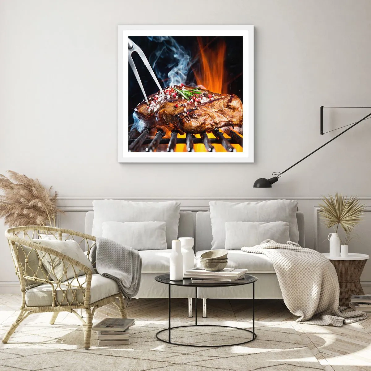 Poster in white frmae - Juicy and Fragrant - 50x50 cm