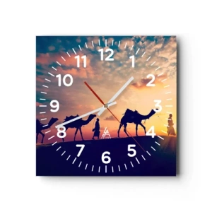 Wall clock - Clock on glass - Mysterious Spirit of the Orient - 30x30 cm