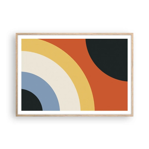 Poster in light oak frame - Towards Each Other - 100x70 cm