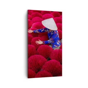 Canvas picture - In the Rice Field  - 45x80 cm