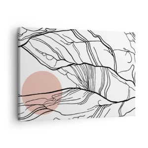 Canvas picture - Minimalist lines with a geometric accent - 70x50cm - In a Web of Twigs - Modern wall decoration for the living room and bedroom ARTTOR