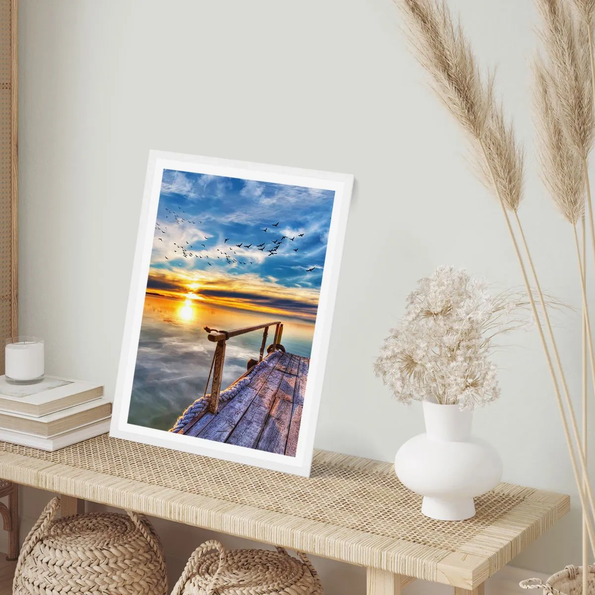 Poster in white frmae - Wind is Taking a Break - 70x100 cm