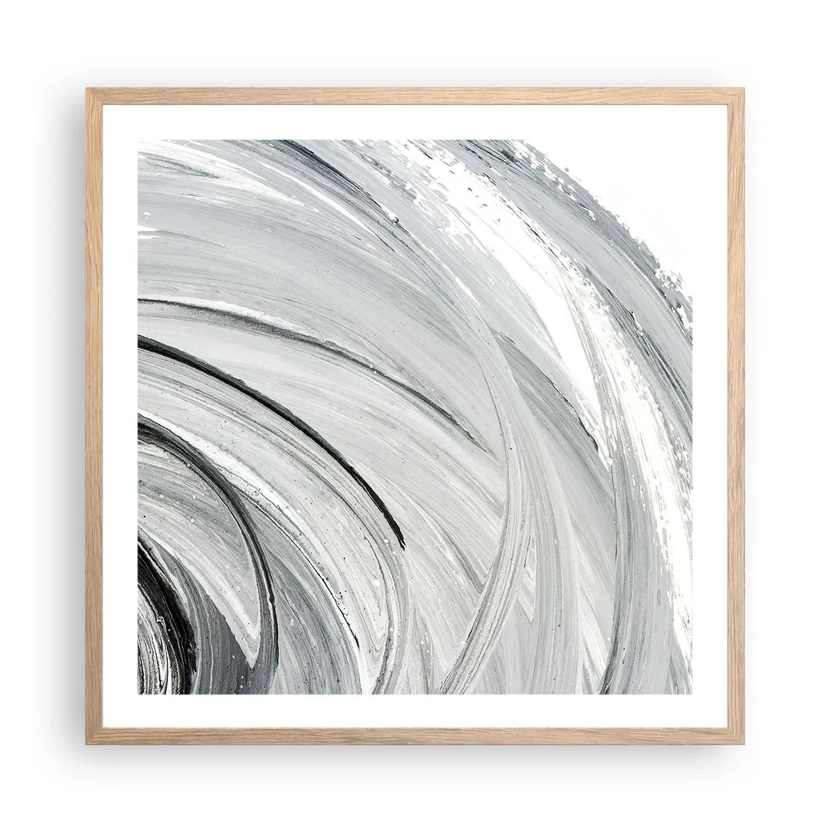 Poster in light oak frame - Orbital Composition - 60x60 cm