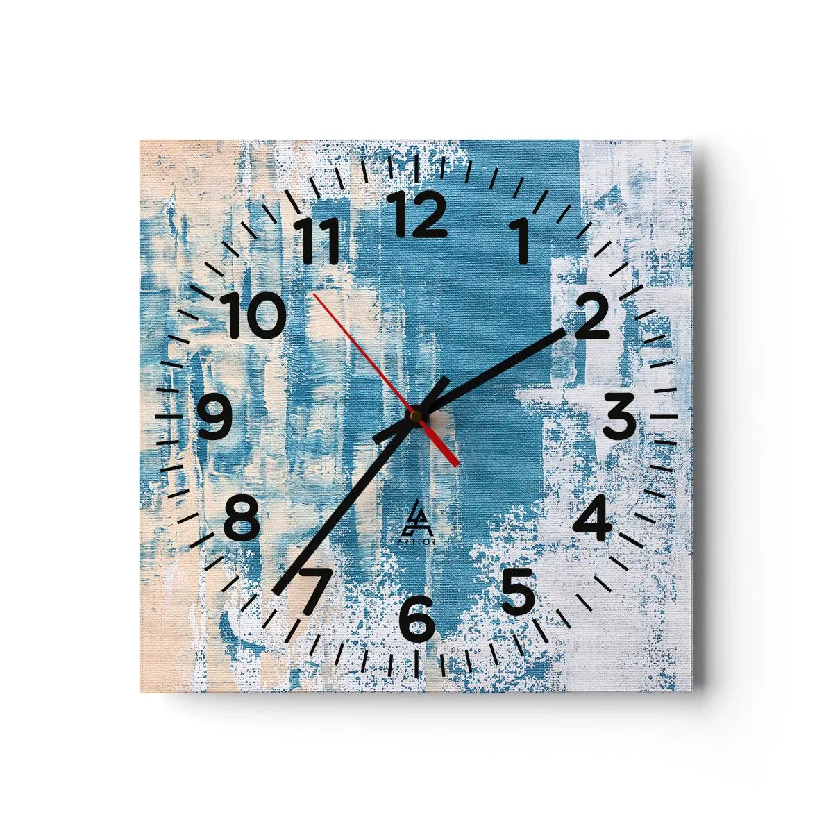 Wall clock - Clock on glass - Through an Icicle - 40x40 cm