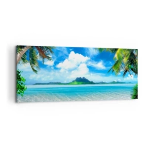 Canvas picture - Blue Tropics - 100x40 cm