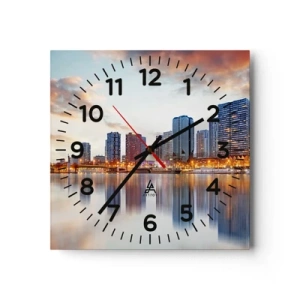 Wall clock - Clock on glass - Monumental Peace of Paris - 30x30 cm