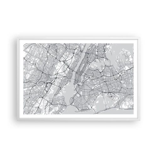 Poster in white frmae - Anatomy of Metropolis - 91x61 cm