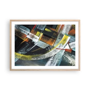 Poster in light oak frame - Energy of Movement - 70x50 cm