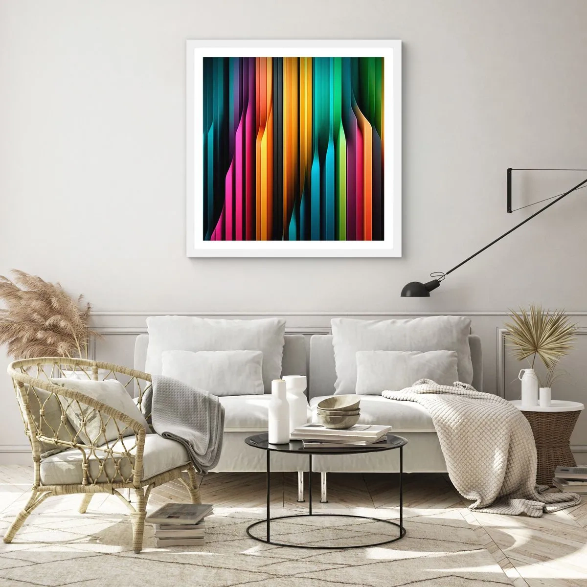 Poster in white frmae - Light Organs - 50x50 cm