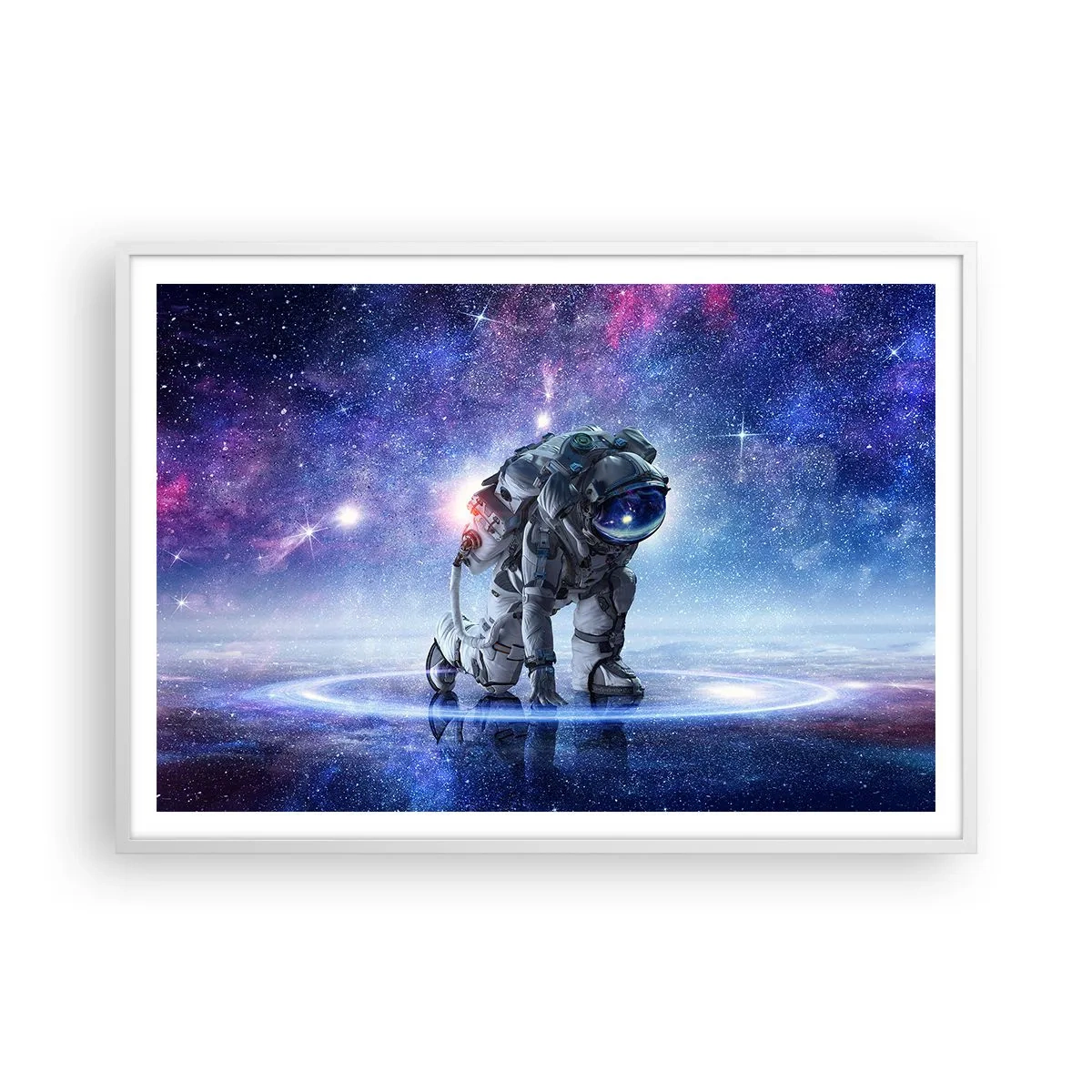 Poster in white frmae - Starry Night above Me - 100x70 cm