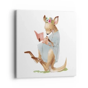 Canvas picture - Read to Me, Mum - 40x40 cm
