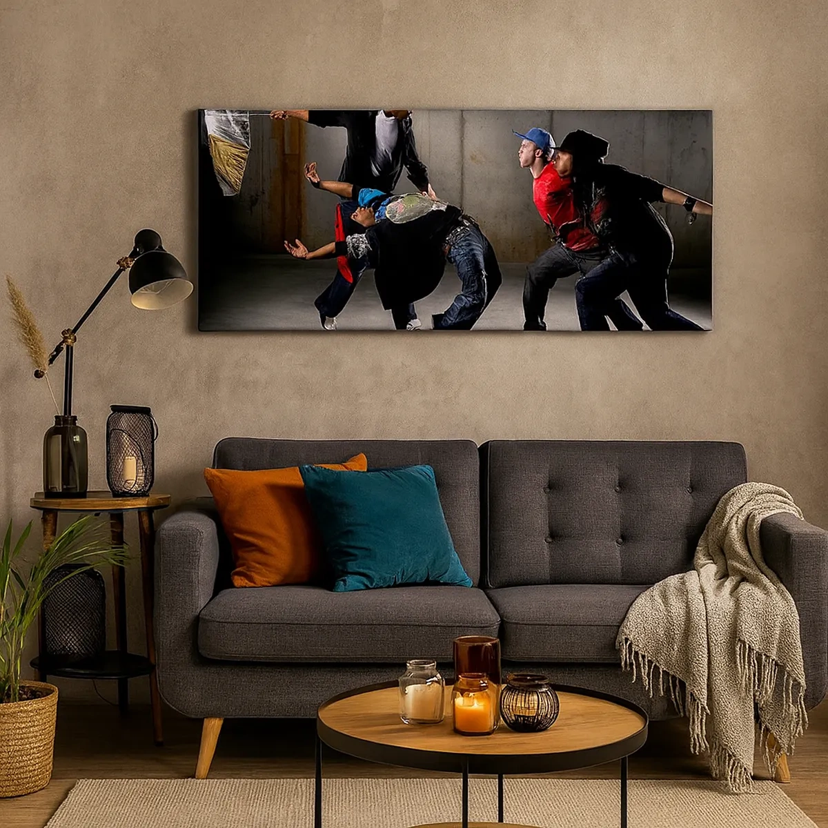 Canvas picture - Dancing with Street Wind - 30x30 cm