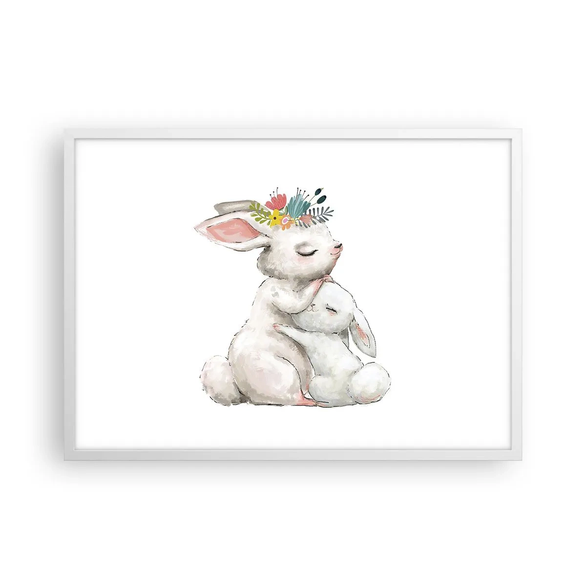 Poster in white frmae - There's No Place Like at Mum's - 70x50 cm