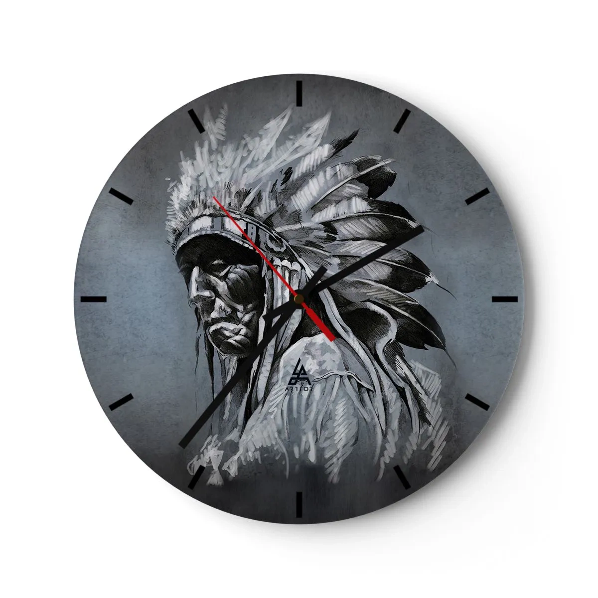 Wall clock - Clock on glass - Return to the Roots - 40x40 cm