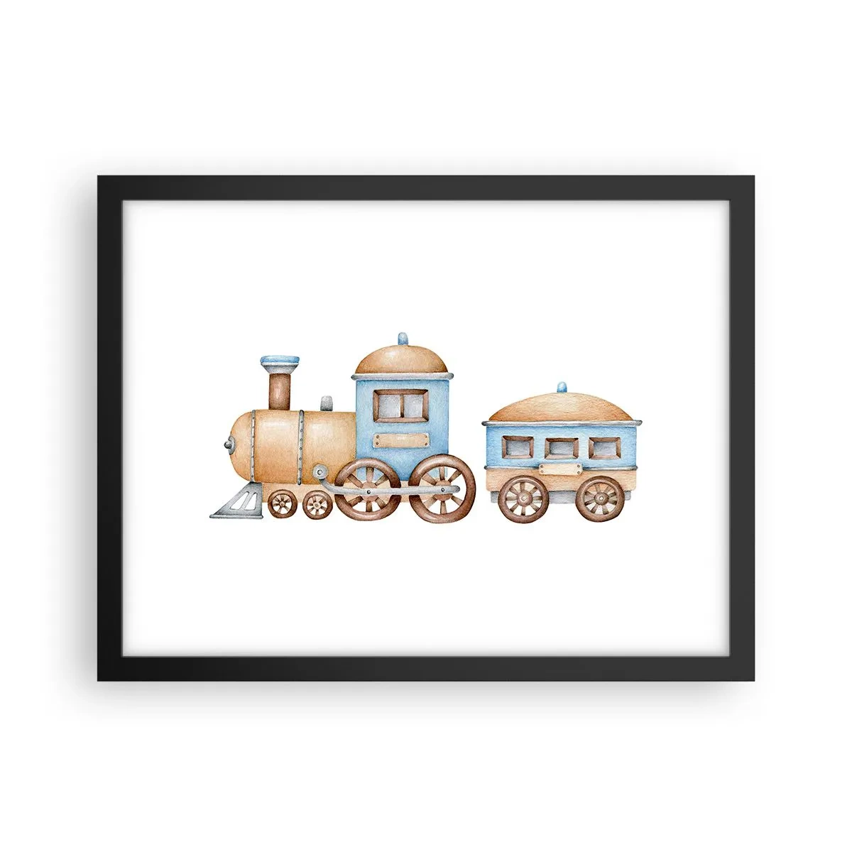 Poster in black frame - Standing at the Station… - 40x30 cm