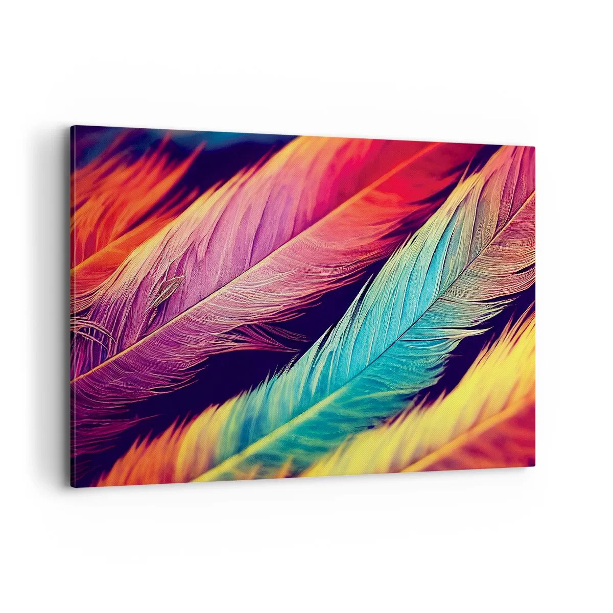 Canvas picture - Feathered Rainbow - 100x70 cm