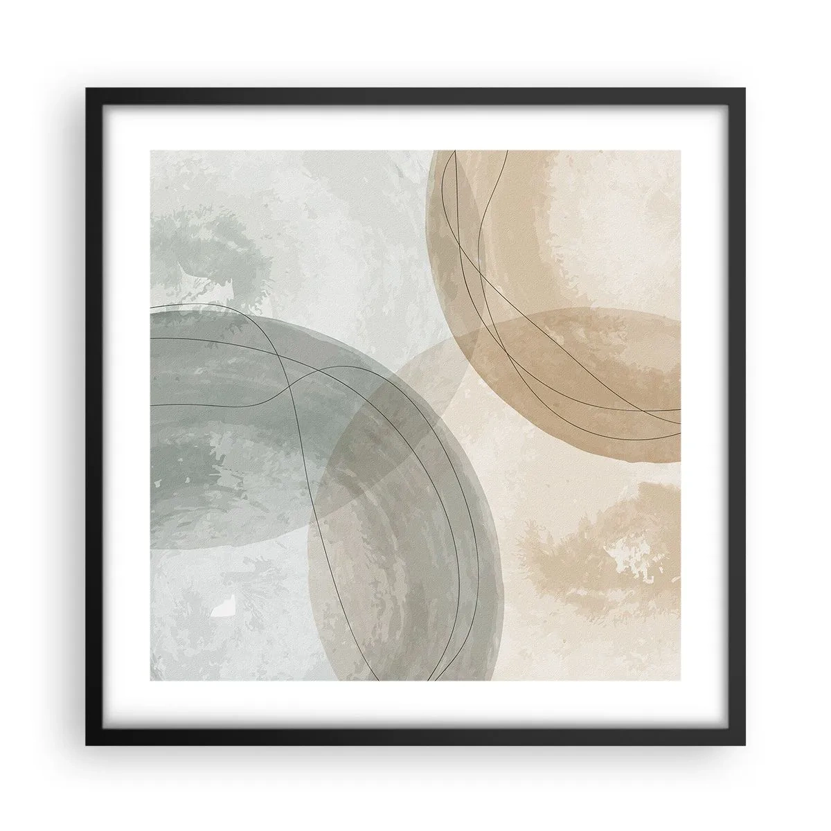 Poster in black frame - Permeation of Worlds - 50x50 cm