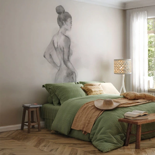 Photo Wallpaper Standard Eco - Pretty As a Picture - Woman, Body, Graphics - 300x210 cm