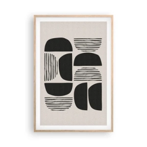 Poster in light oak frame - Half-Systems - 61x91 cm
