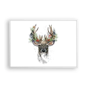 Poster in white frmae - In Christmas Attire - 100x70 cm