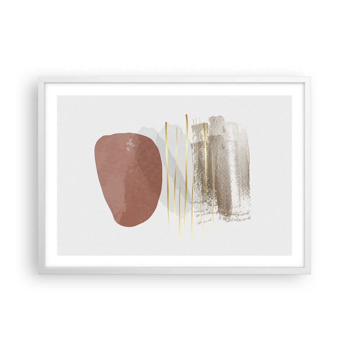 Poster in white frmae - Abstract Colonnade - 70x50 cm