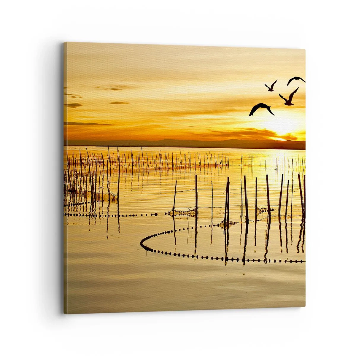 Canvas picture - At a Fishery - 70x70 cm